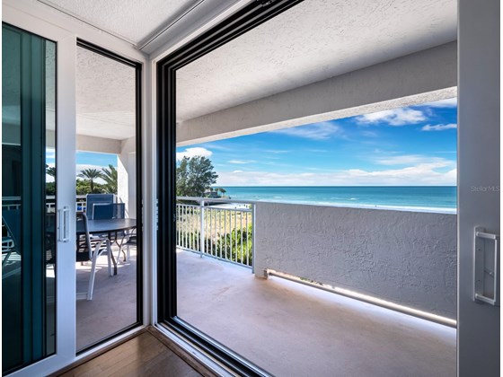 Owner's suite balcony - Condo for sale at 1001 Point Of Rocks Rd #411, Sarasota, FL 34242 - MLS Number is A4517478